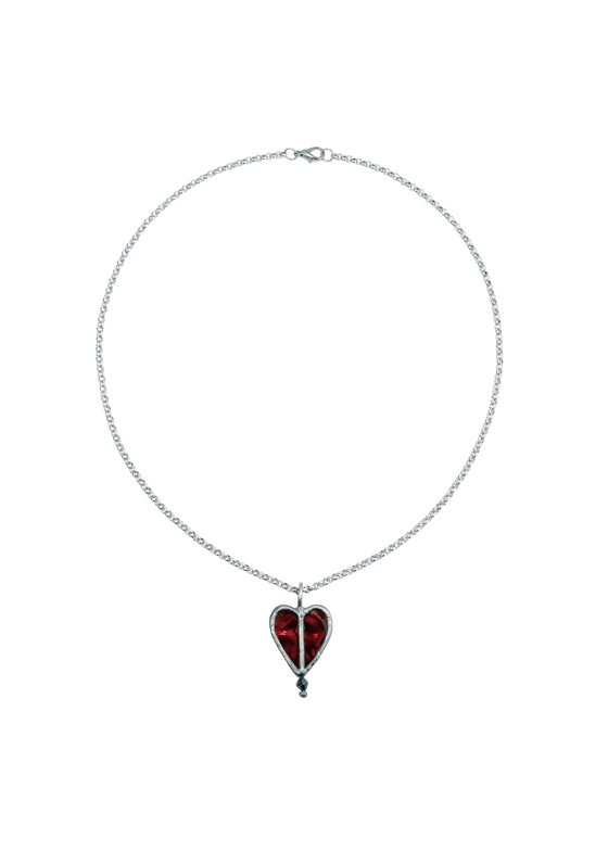 Кулоны и подвески POISONED HEARTS Кулон красное витражное сердце