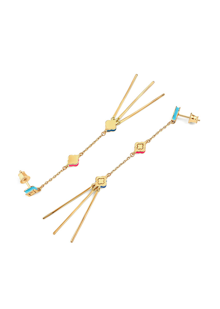 Long gilded silver Morocco earrings