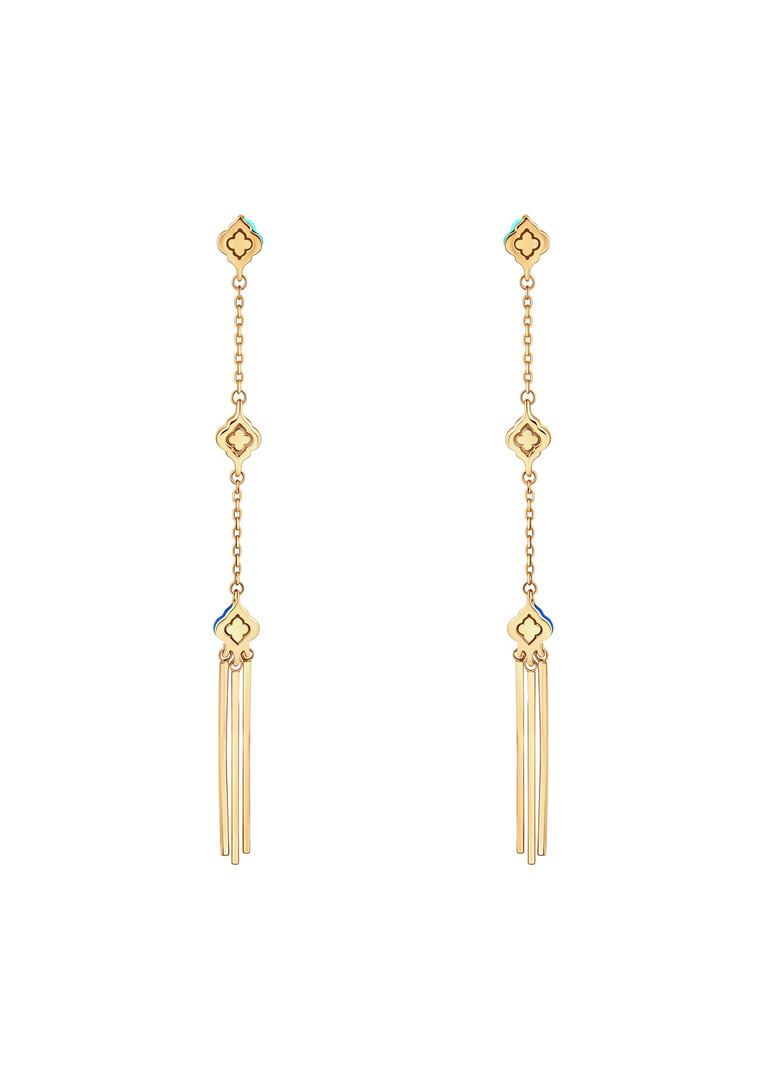 Long gilded silver Morocco earrings