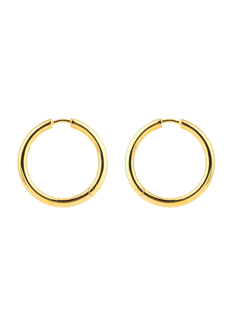 Позолоченные серебряные серьги Classic Hoop Large