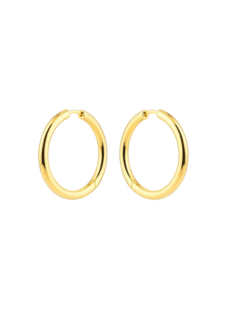 Позолоченные серебряные серьги Classic Hoop Large