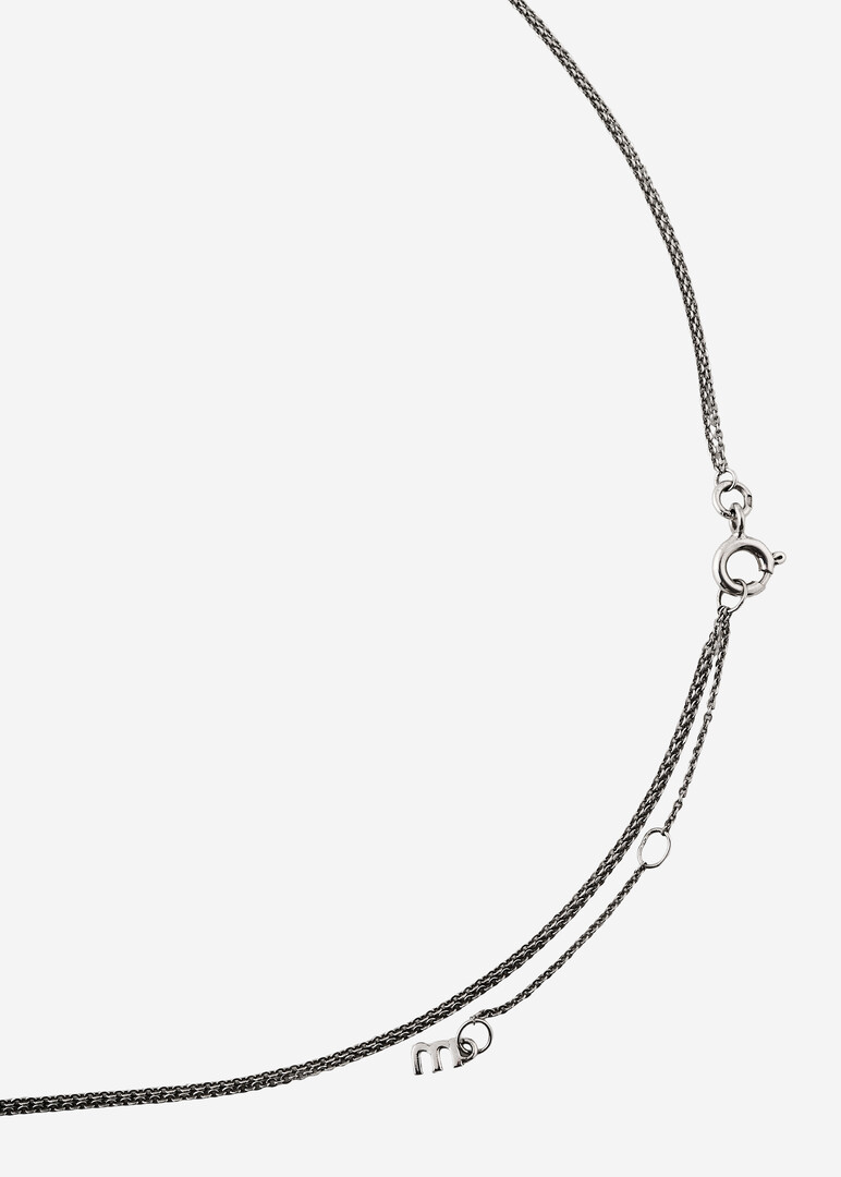 silver pink quartz cartoon necklace