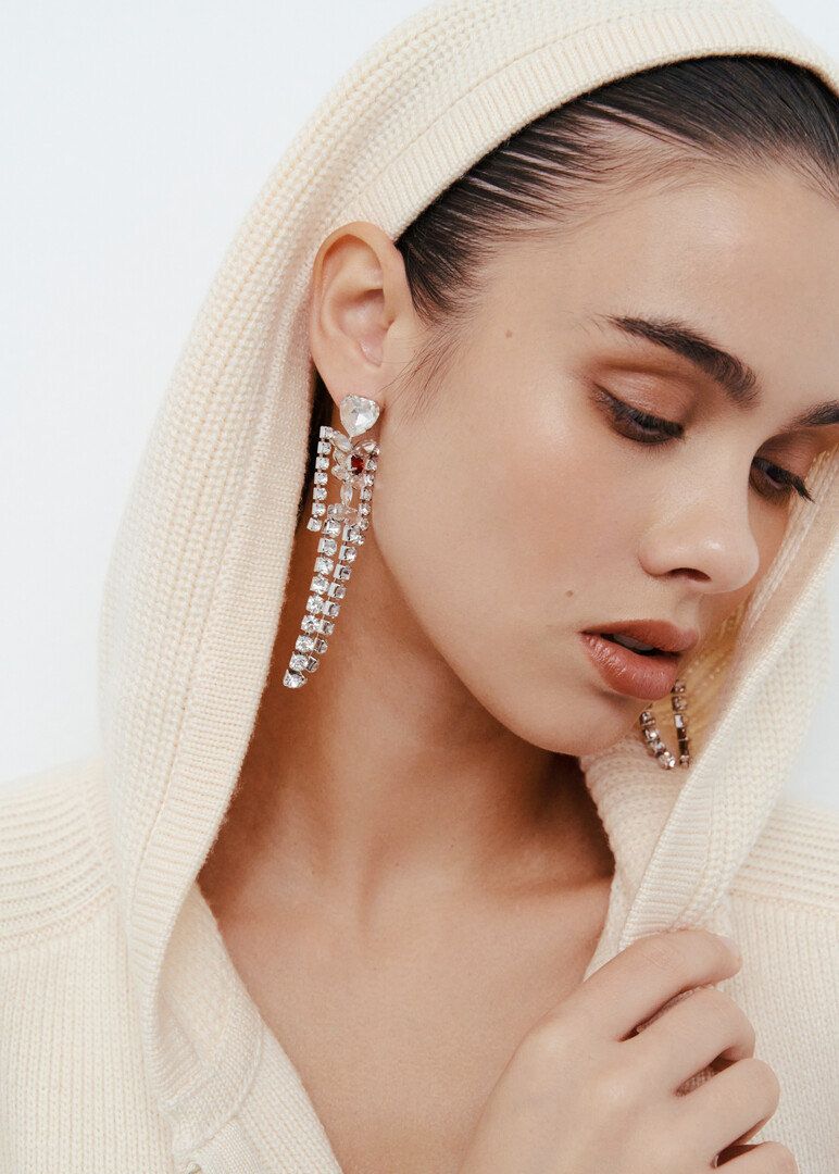 crystal skeleton earrings