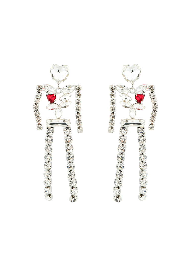 crystal skeleton earrings