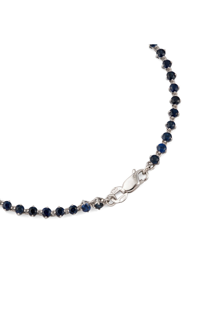 White gold bracelet with sapphires LA RIVIERE- TENNIS