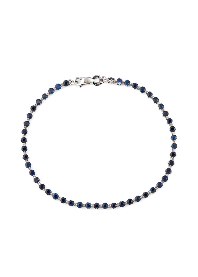 White gold bracelet with sapphires LA RIVIERE- TENNIS