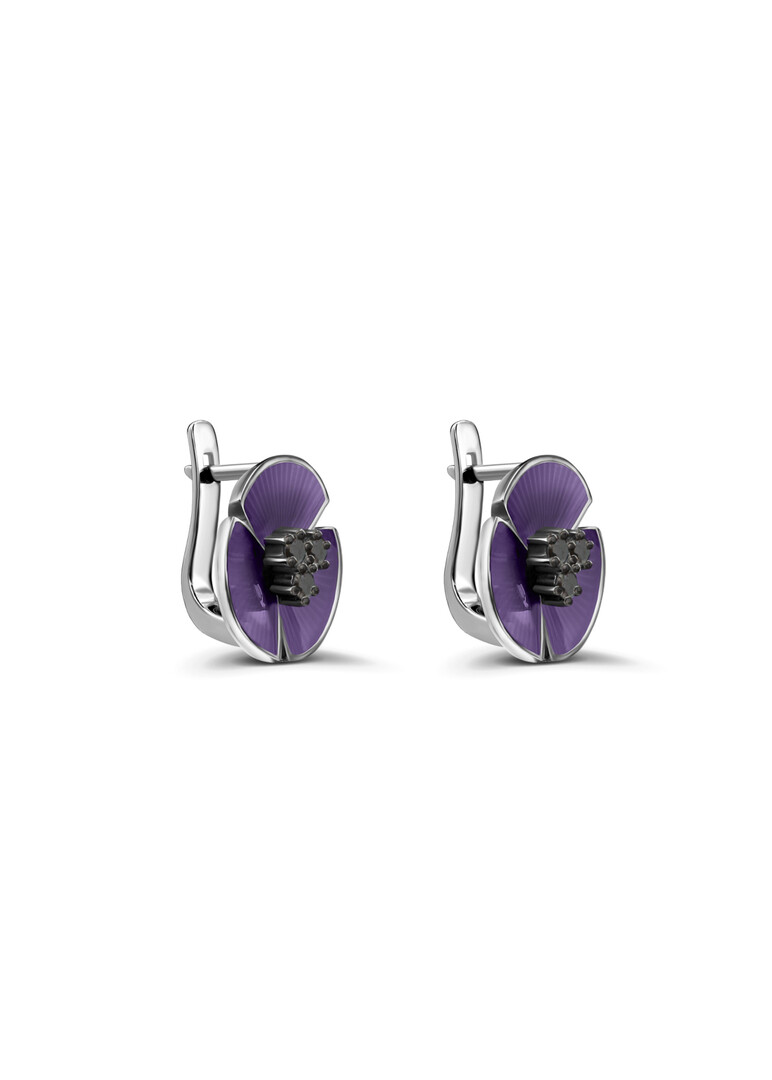 Earrings in white gold with diamonds DEEP OCEAN