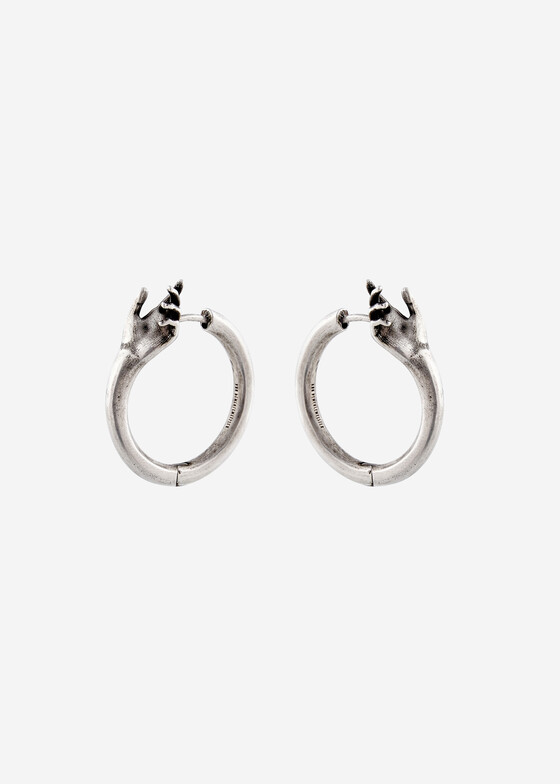 Серьги-кольца Ann Demeulemeester Серебристые серьги-кольца CALSA