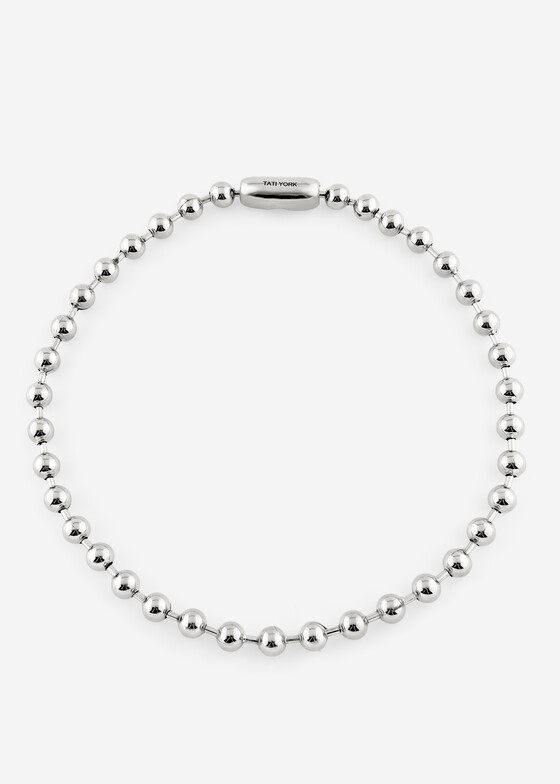 Колье-цепи TATI YORK Серебристое колье Simple silver