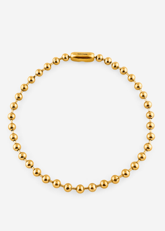 Колье-цепи TATI YORK Золотистое колье Simple gold