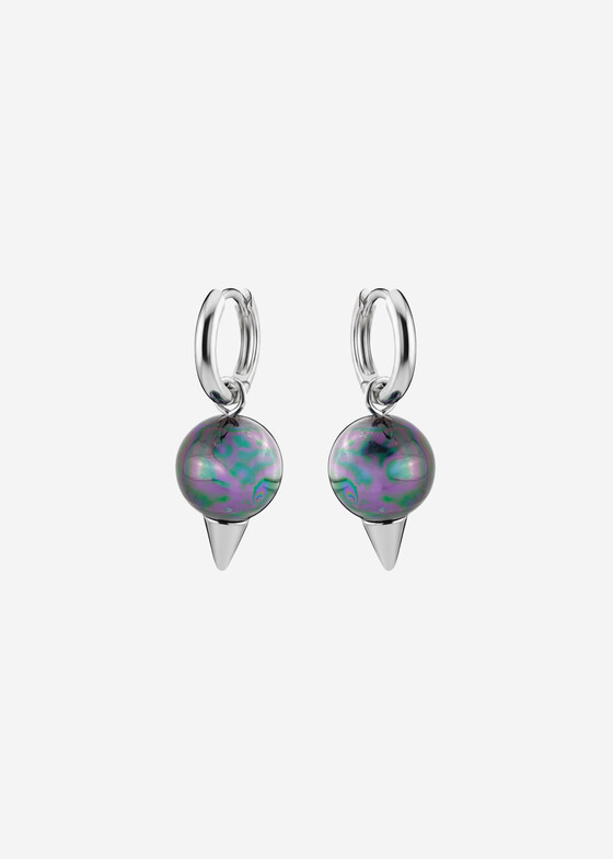 Серьги средней длины WANNA?BE! Серьги из серебра с искусственным жемчугом «Моревна»