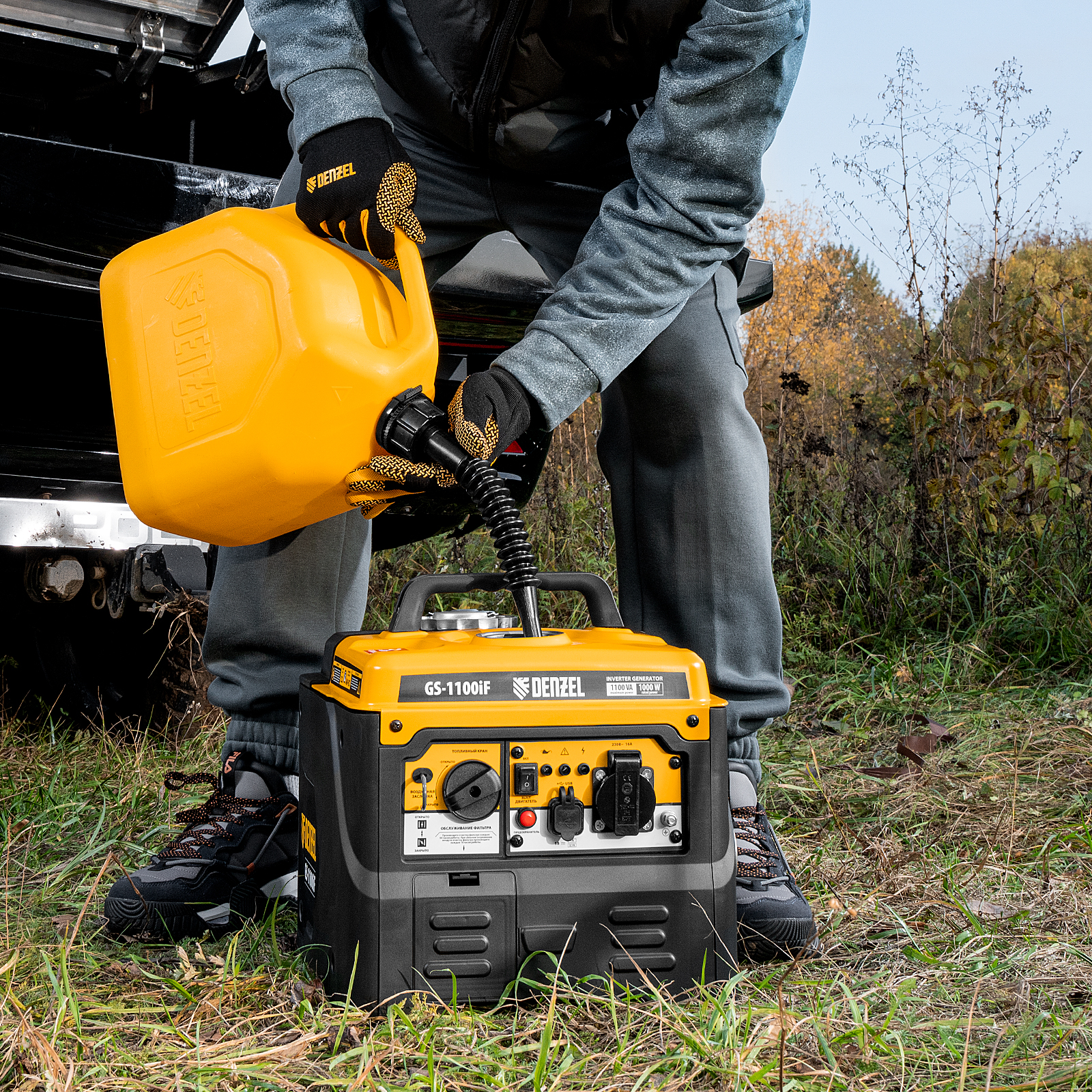 Панель генератора с электростартером, индикаторами и розетками