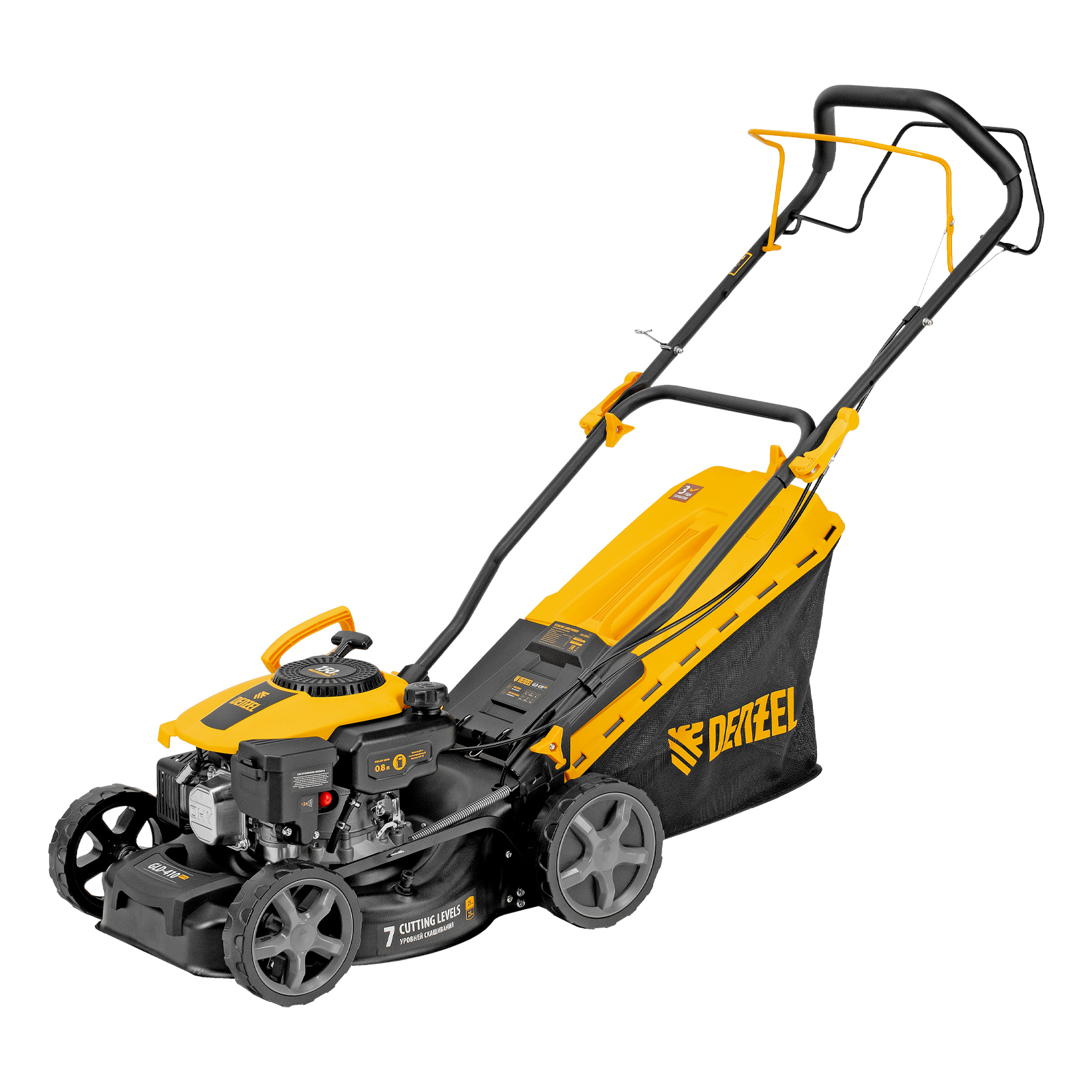 Газонокосилка бензиновая GLD-410SP-K, 150 см3, 41 см, привод, 40 л// Denzel