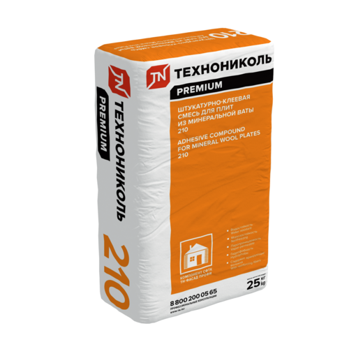 Штукатурно-клеевая смесь для плит из минеральной ваты ТЕХНОНИКОЛЬ 210 ЗИМНЯЯ