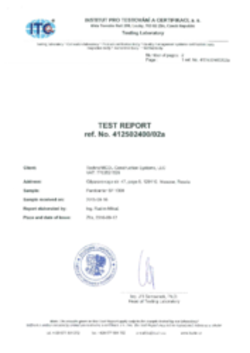 Заключение на диффузию водяного пара Паробарьер СФ 1000 12.09.2016