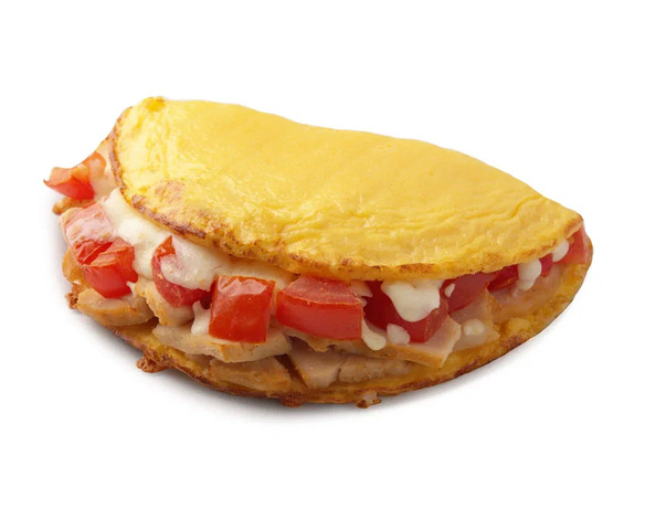 Омлет с курицей и томатами