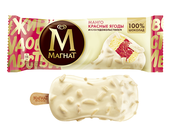 Мороженое Магнат Манго и красные ягоды