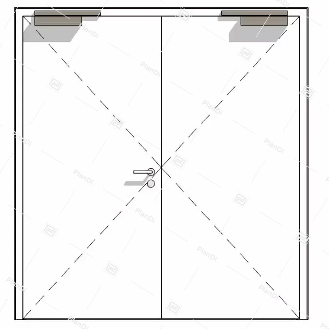 D65-2 OD, steel construction project door