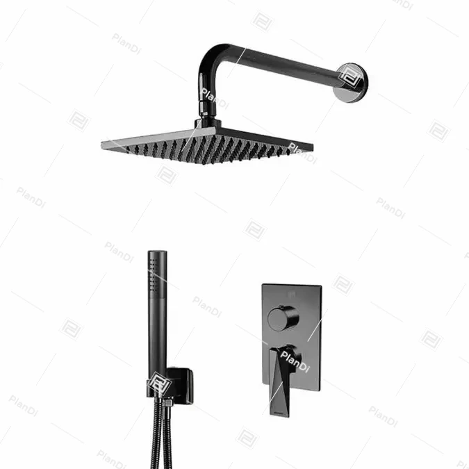 Bravat Wall Mounted Square Shower Set