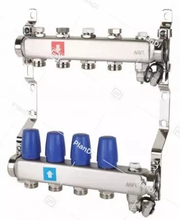 MVI Коллекторная группа с дренажным краном MS-6 4