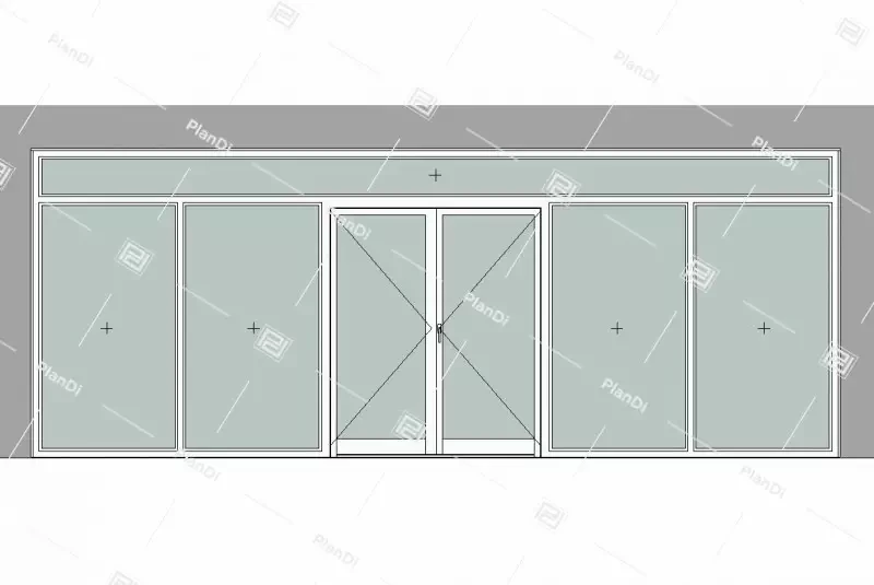 Дверь двуств. EIW-30 с фрам. в сост. перегор. EIW-45(внутр.)