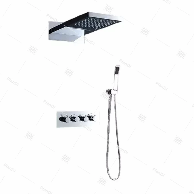Fontana 22" Wall Mounted Bathroom Thermostatic Shower Set