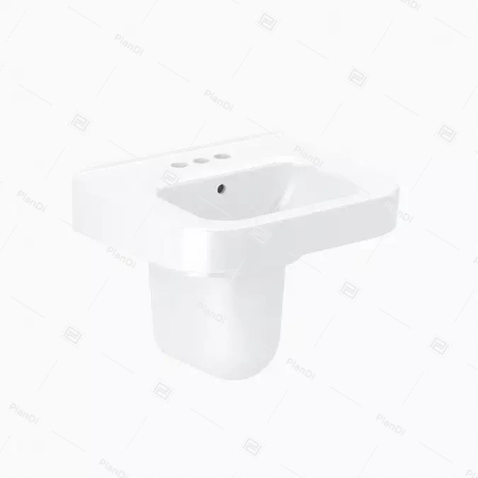 SS 3006 Vitreous China Wall-Mounted Ledgeback Lavatory
