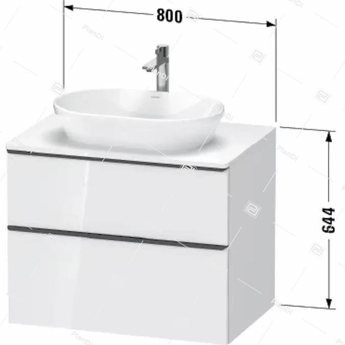 DE4967 D-Neo Vanity unit wall-mounted