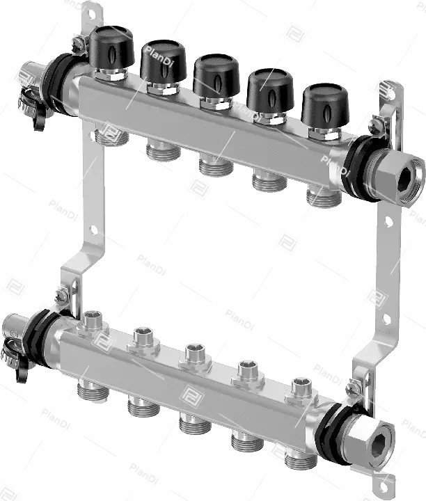 Vario S коллектор с клапанами стальной - 11 выходов