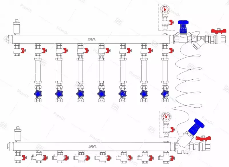 Узел коллекторный MF1-50S-25R-7-15-P(M)A