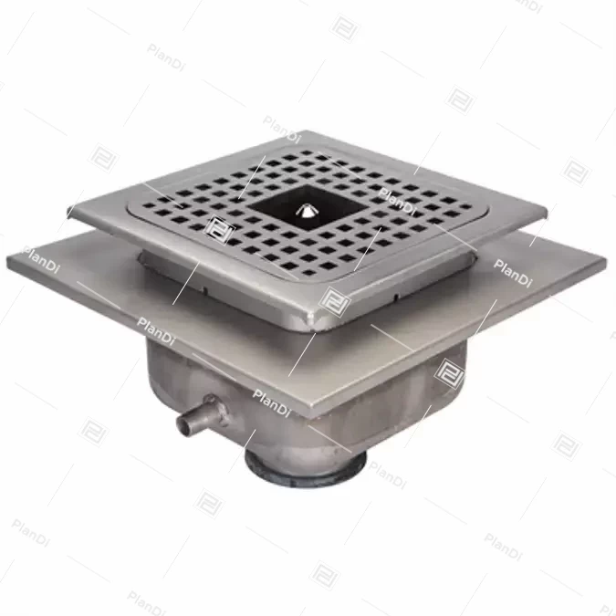 Z1982 12" x 12" Square Top Stainless Steel Sani-Flor