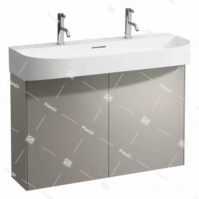 SONAR 975mm Vanity unit, 2 doors, matching washbasin 810347