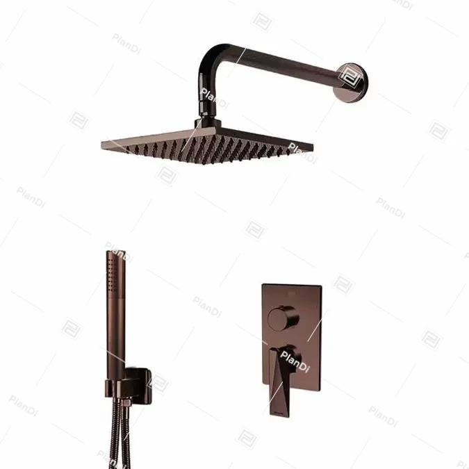 Bravat Wall Mounted Square Shower Set