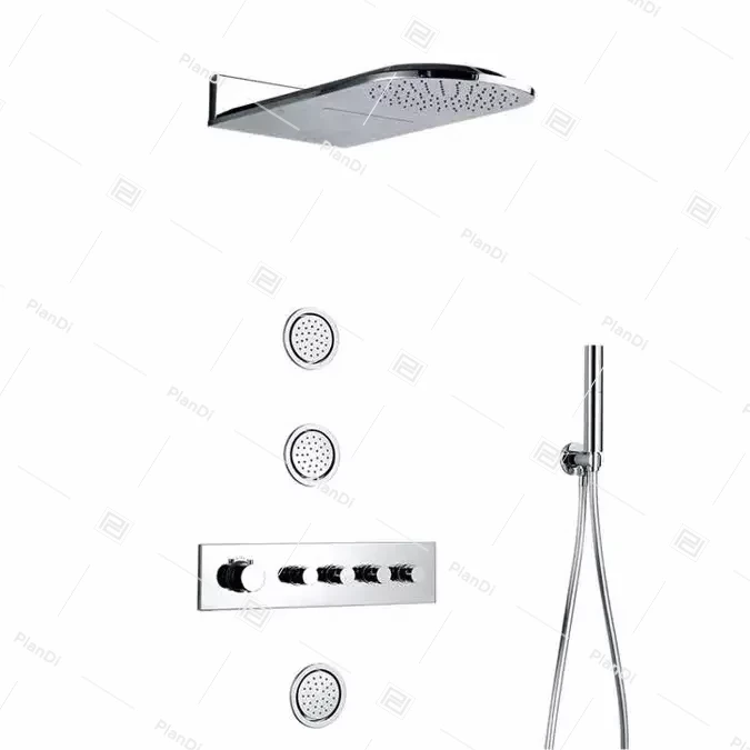 Fontana Luna Thermostatic System with Body Jet Shower Set
