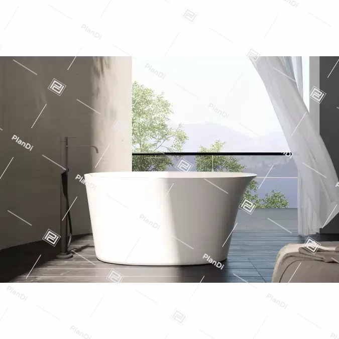 Levante free-standing bathtub in M-Solid