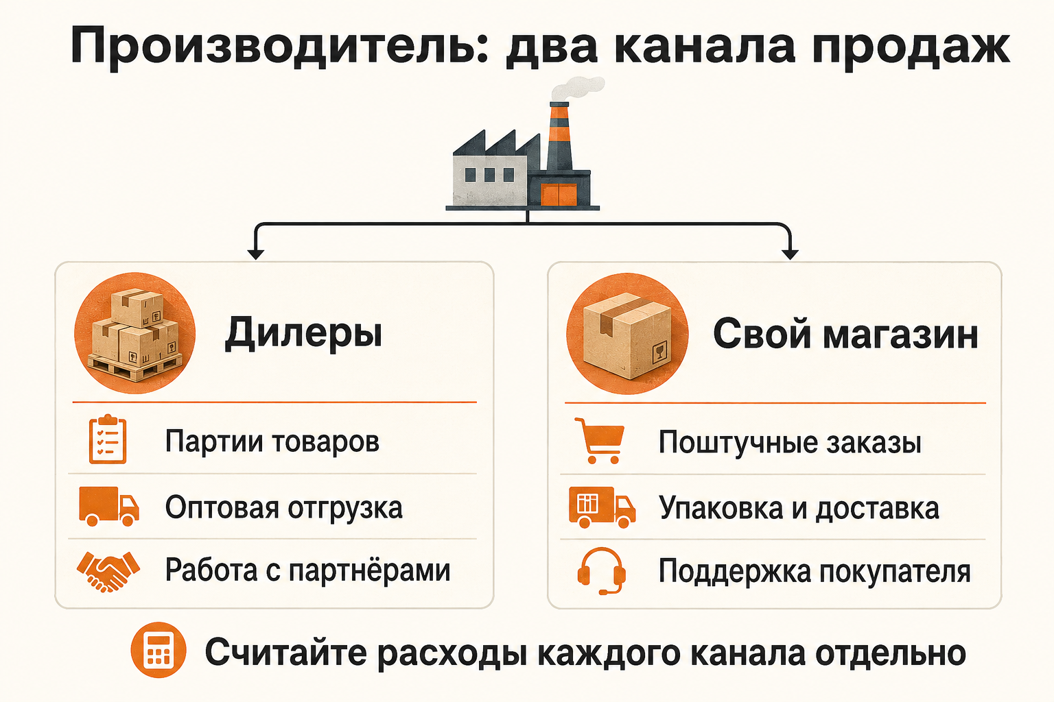 Инфографика: Как производителю запустить прямые продажи через сайт и сохранить работу с дилерами