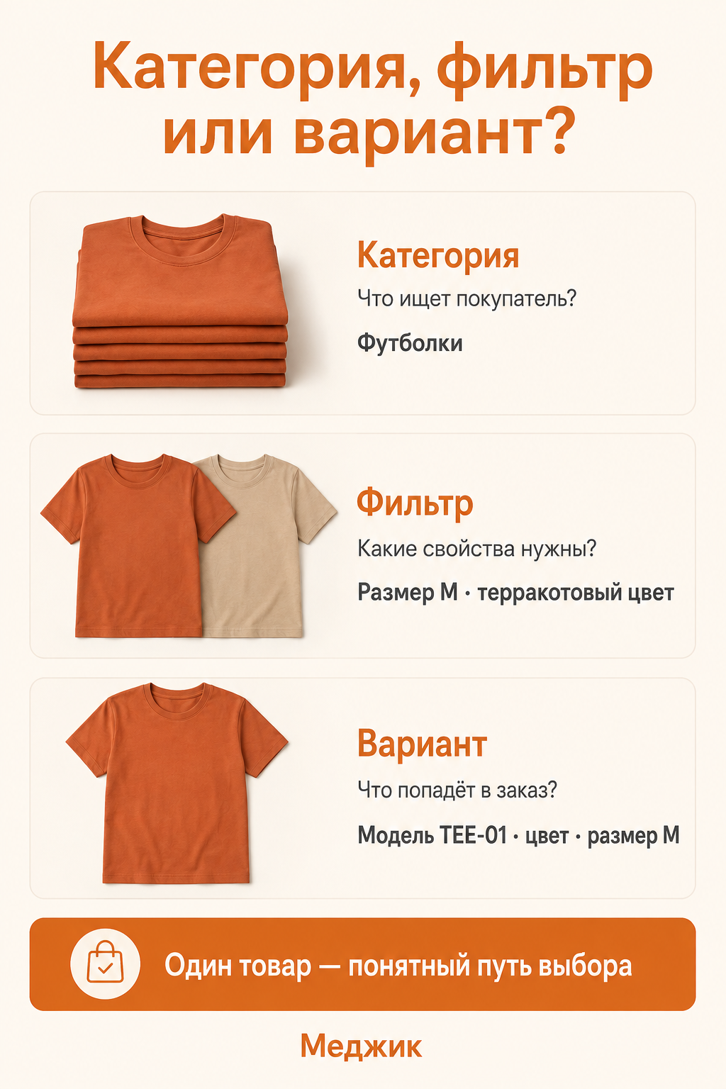 Структура интернет-магазина: категории, подкатегории, фильтры и карточки товаров