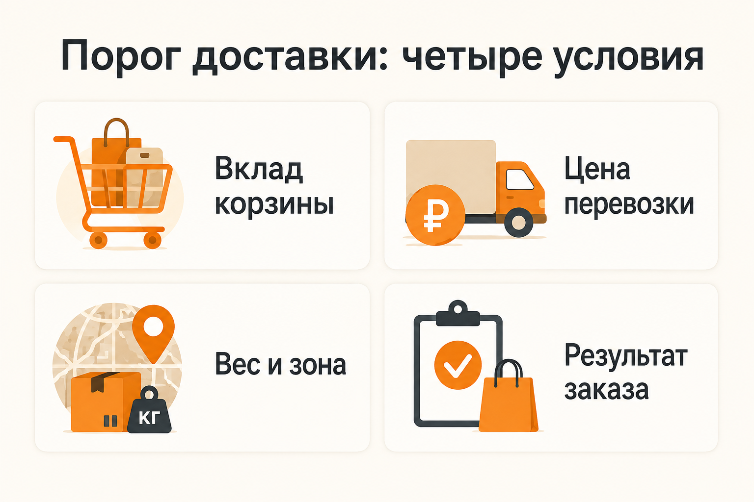Инфографика: Как рассчитать порог бесплатной доставки для интернет-магазина