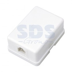Розетка телефонная внешняя, 1 порт UTP RJ-14 (6P4C), CAT 3 REXANT (03-0001)
