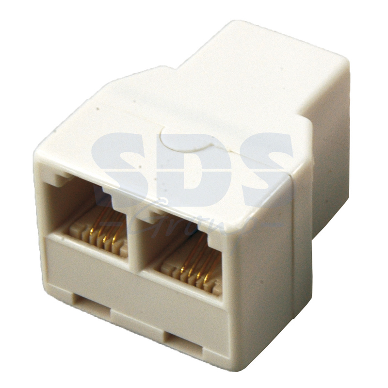 Телефонный двойник (гнездо-2 гнезда) 6Р-4С REXANT 03-0032