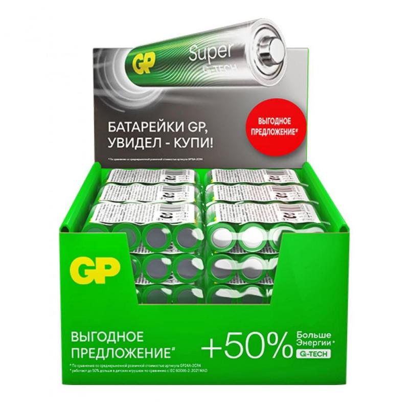 Батарейка AA LR06 Super G-Tech 4SH (4 шт/упак) GP