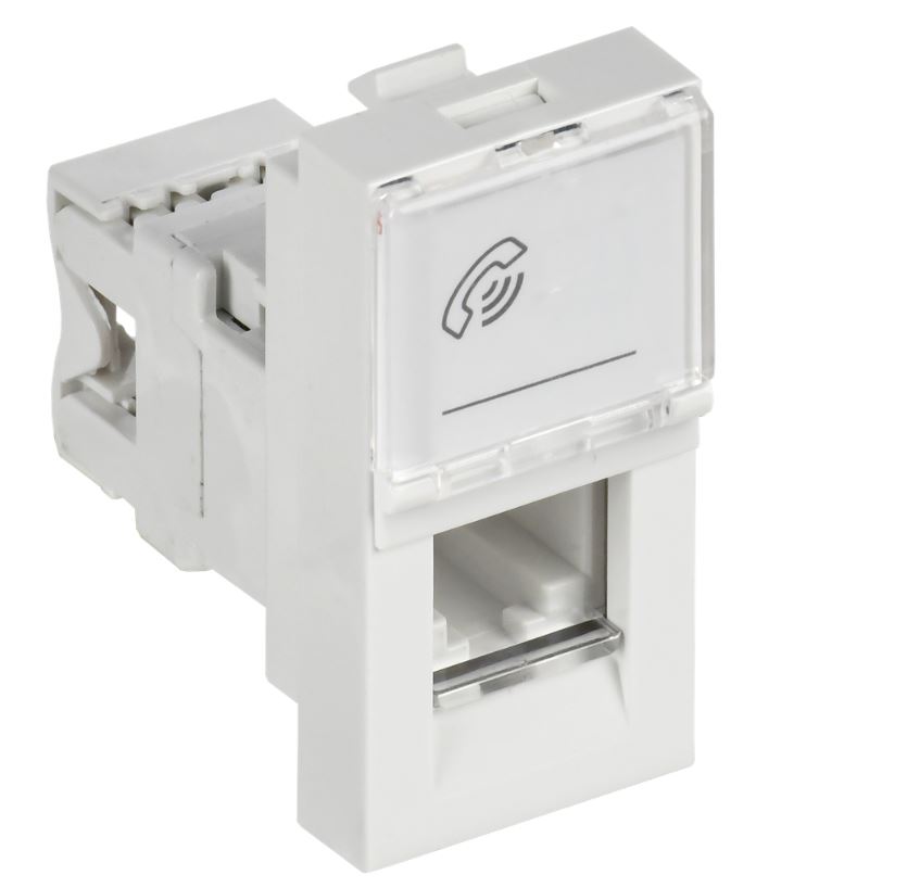 Розетка телефонная RJ-11 кат.3, 1 модуль РКФ-10-00-П, CKK-40D-RT1-K01