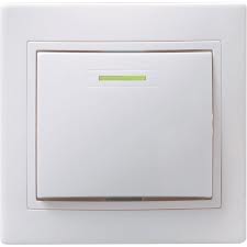 EVK11-K01-10-DM ВС10-1-1-КБ Выключатель 1кл с инд., с/у, 10А КВАРТА (белый)