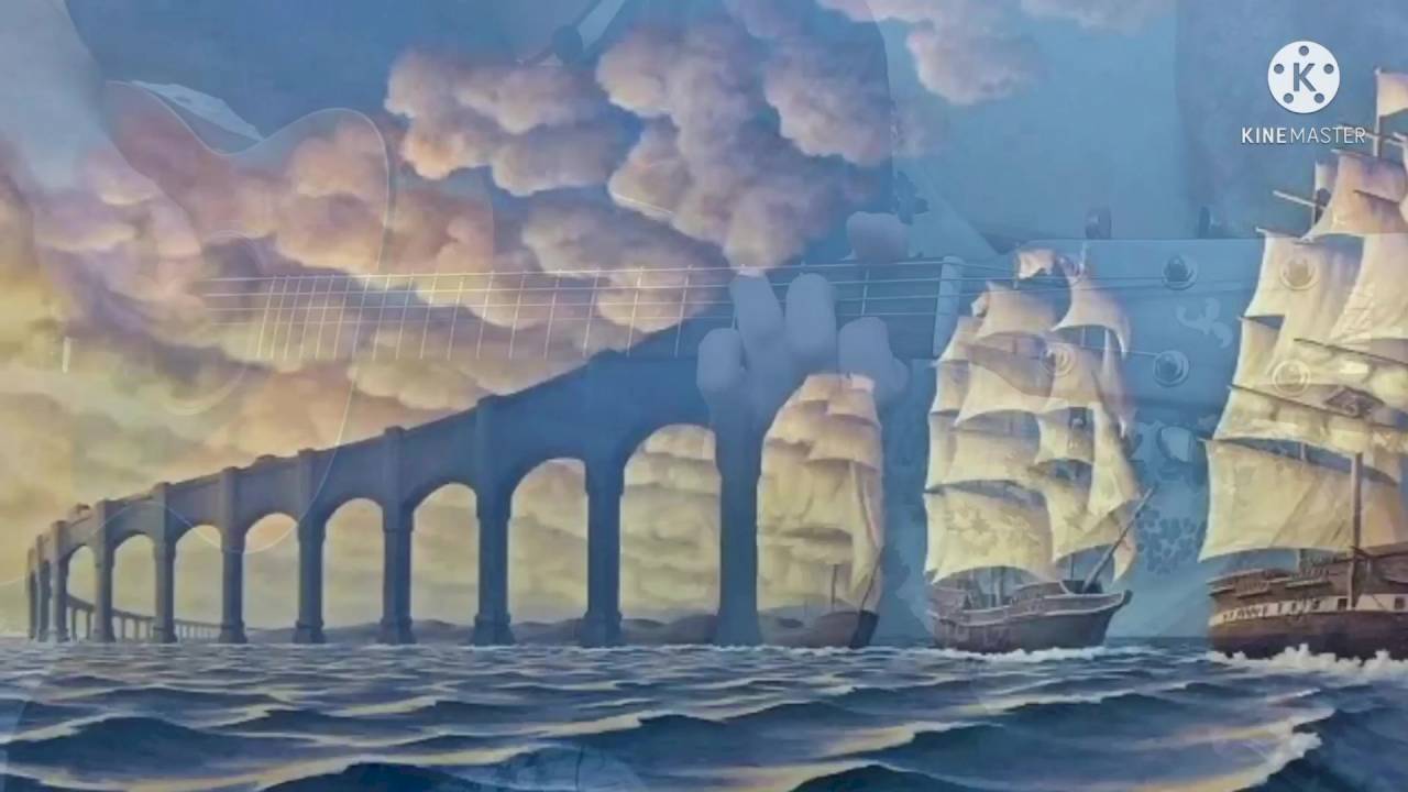 Картина где корабли превращаются в мост