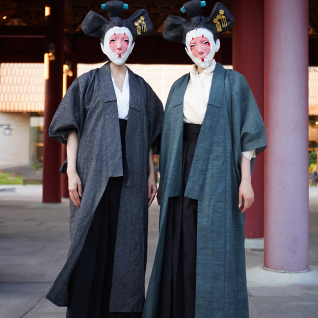 Кимоно костюмы японские парные Mengu