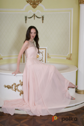 Возьмите Нежно-розовое платье со шлейфом напрокат (Фото 2) в Санкт-Петербурге