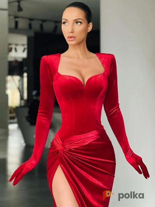 Возьмите Красное платье с перчатками напрокат (Фото 2) в Москве