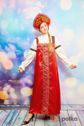 Возьмите Костюм русско-народный женский красный напрокат (Фото 1) в Москве