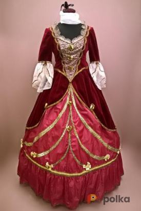 Возьмите Женское платье в стиле барокко (Бордовое,расшито камнями) напрокат (Фото 1) в Санкт-Петербурге
