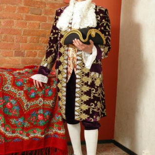 Мужской исторический костюм в стиле барокко (Фиолетовый)